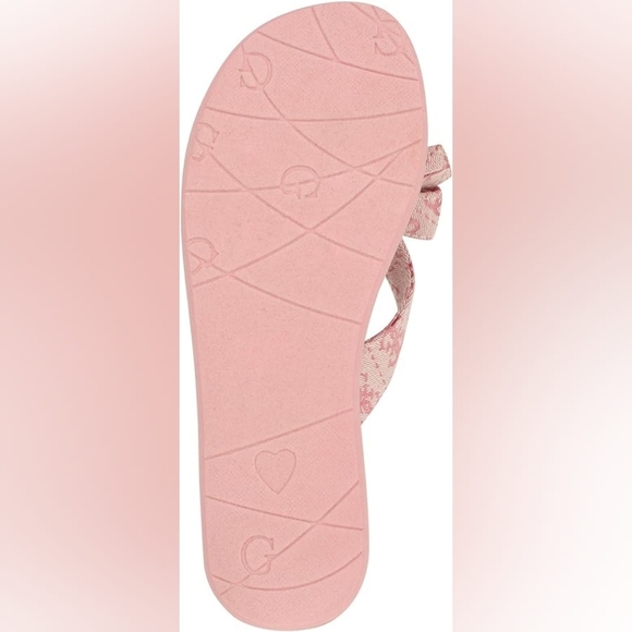 Women's Pink Tuta Low Embellished Bow Molded Flip Flops Size 5 - Picture 7 of 7